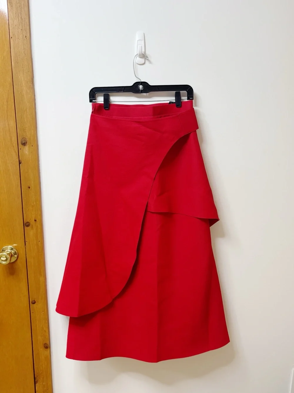 Tory Burch Crepe Asymmetrical Wrap Skirt